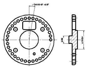 圖6 分度盤(pán)零件圖